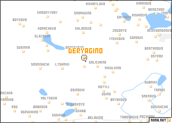 map of Deryagino