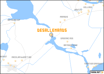 map of Des Allemands