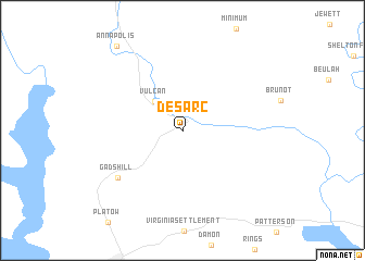 map of Des Arc