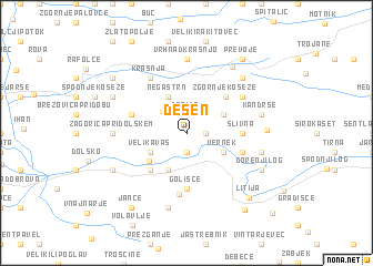 map of Dešen