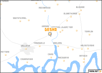 map of Desha