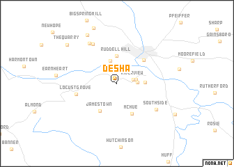 map of Desha