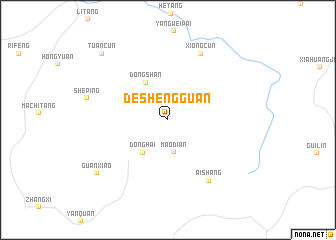 map of Deshengguan