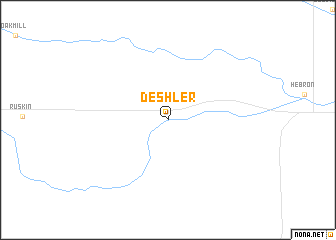 map of Deshler