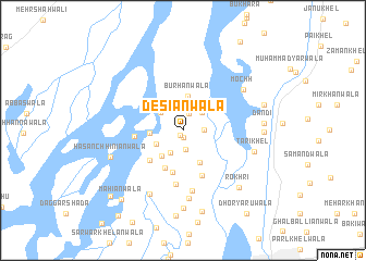 map of Desiānwāla