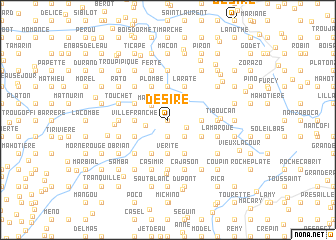 map of Désiré