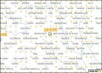 map of Désiré