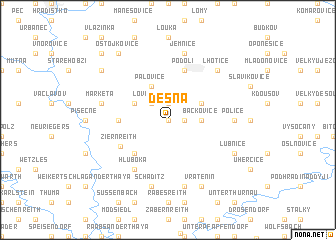 map of Dešná