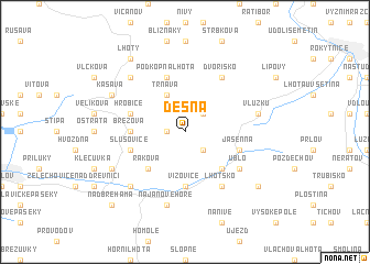 map of Dešná