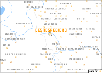 map of Desno Sredičko