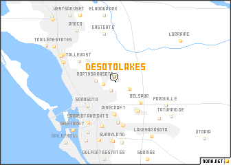 map of Desoto Lakes