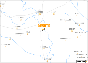 map of De Soto