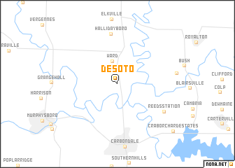 map of De Soto