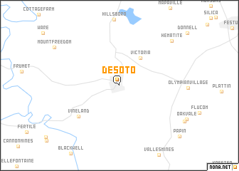 map of De Soto