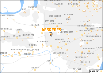 map of Des Peres