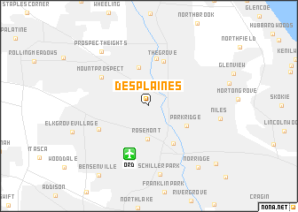 map of Des Plaines