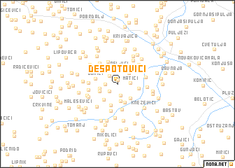 map of Despotovići