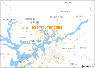 map of Destitute Acres