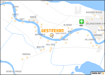 Destrehan (United States - USA) map - nona.net