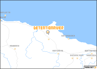 map of Detention River