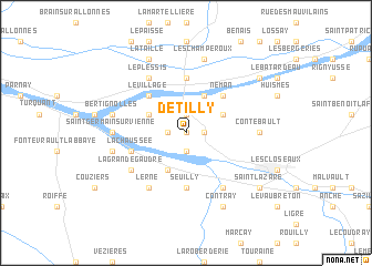 map of Détilly