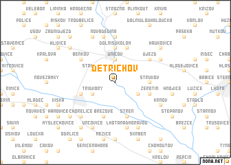 map of Dětřichov