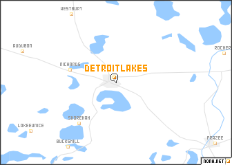 map of Detroit Lakes