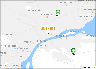 map of Detroit