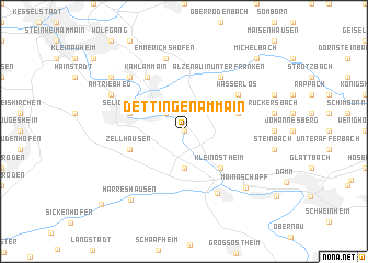 map of Dettingen am Main