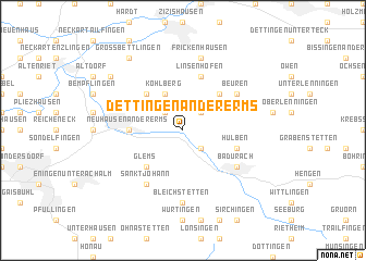 map of Dettingen an der Erms