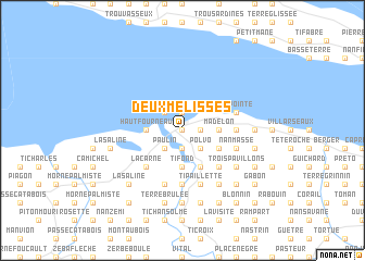 map of Deux Mélisses