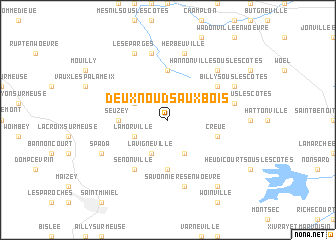 map of Deuxnouds-aux-Bois