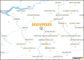 map of Deux-Verges