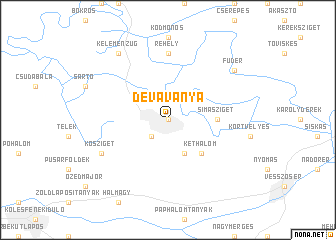 map of Dévaványa