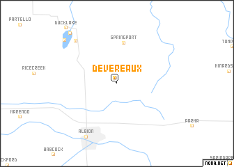 map of Devereaux