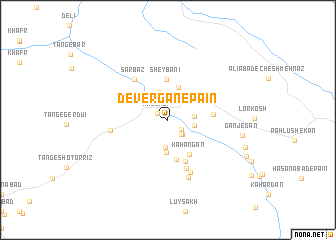 map of Devergān-e Pā\