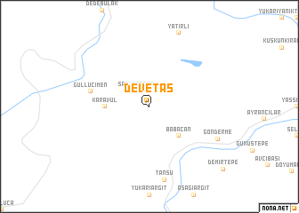 map of Devetaş