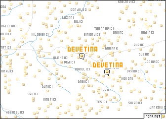 map of Devetina