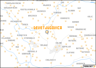 map of Devet Jugovića