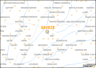 map of Devèze