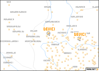 map of Devići