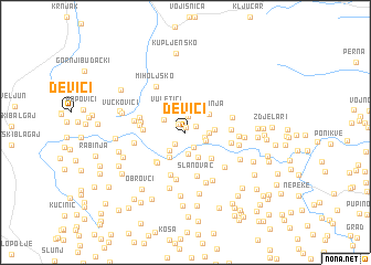 map of Devići