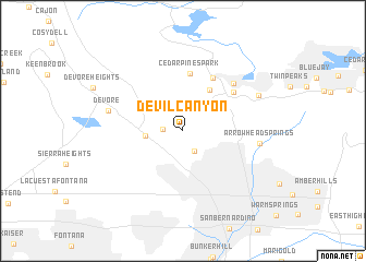 map of Devil Canyon