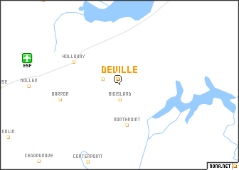 map of Deville