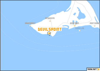 map of Devilʼs Point