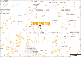 map of Devon Farms