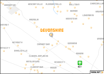 map of Devonshire