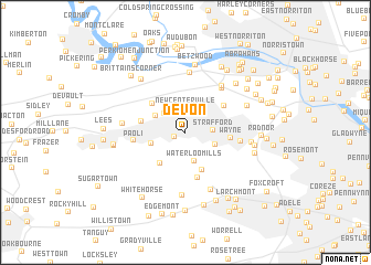 map of Devon