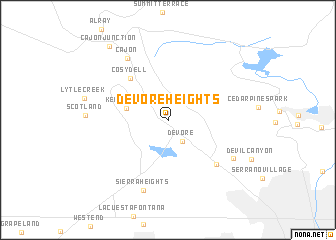map of Devore Heights