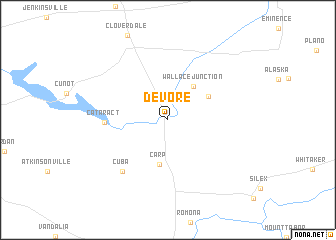 map of Devore